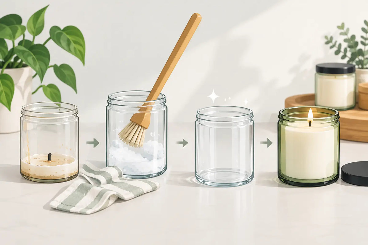 Candle Jar Cleaning for Reuse and Refills